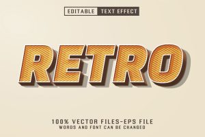 Retro Editable Text Effect
