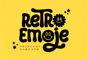 Retro Emoje – A Playful Groovy Font