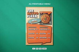 Retro Food Menu Template