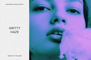 Retro Gritty Haze PSD Photo Effect