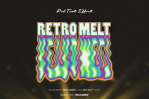 Retro Melt Text Effect