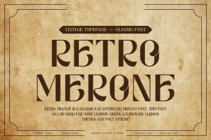Retro Merone – Vintage & Western Font