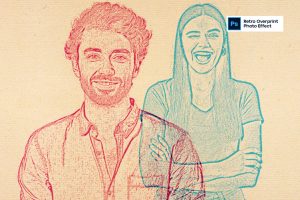 Retro Overprint Photo Effect