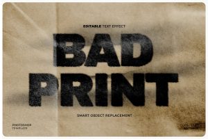 Retro Print Text Effect