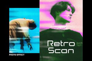 Retro Scan Poster Photo Effect