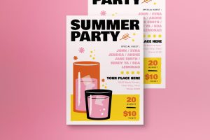 Retro Summer Party Flyer