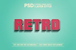 Retro Text Effect