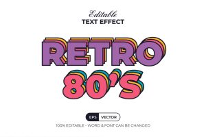 Retro Text Effect Layered Style
