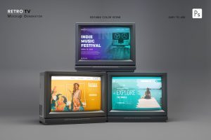 Retro TV Mockup