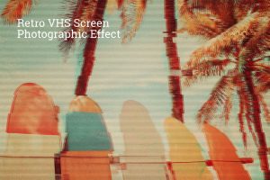 Retro VHS Screen Photographic Effect