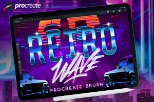 Retro wave Brush