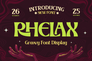 RHELAX | Groovy Retro Font
