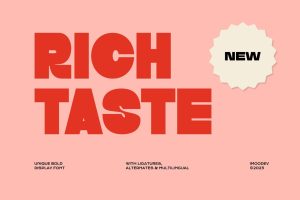 Rich Taste – Unique Bold Display Font