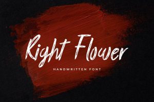 Right Flower Brush Handwritten Font