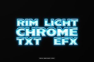 Rim Light Chrome Text and Logo Effect