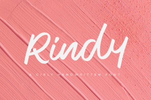 Rindy – Girly Handwritten Font