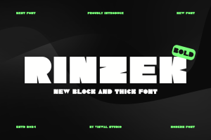 Rinzek – Block & Thick Font