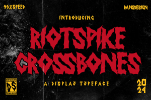 Riotspike Crossbones StreetArt Y2k Graffiti Font