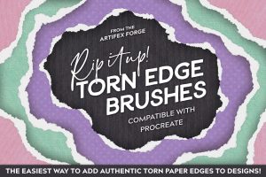 RIP IT UP! – TORN EDGE PROCREATE BRUSHES