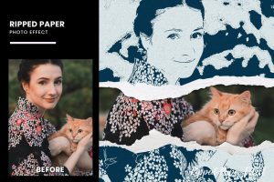 Ripped Paper Photo Effect