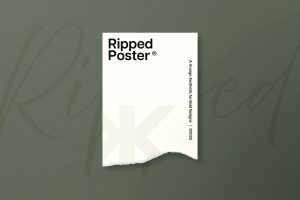 Ripped Poster Mockup