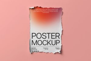 Ripped Poster Mockup