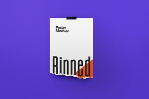 Ripped Poster Mockup