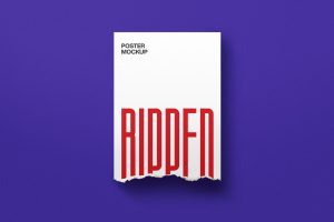 Ripped Poster Mockup