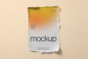 Ripped Poster Mockup