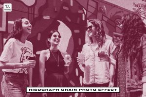 Risograph Grain Photo Effect
