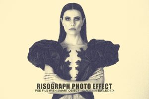 Risograph photo effect