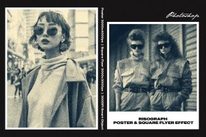 Risograph Square and Poster Effect
