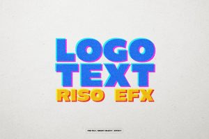Risographic Text and Logo Effect