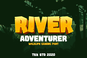 River Adventurer – Block Gaming Font