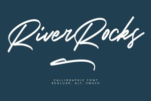 River Rocks Brush Font