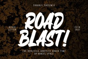 Road Blast – Letter Font