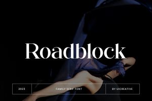 Roadblock Family Serif Font