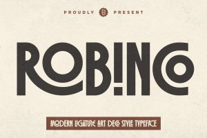 Robinco – Modern Ligature Art Deco Font