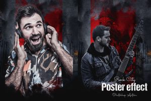 Rock City Poster Effect Photoshop Action