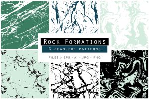 Rock Formations Seamless Patterns