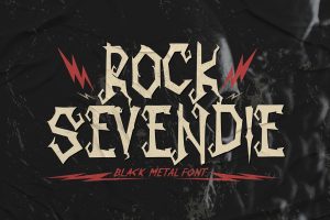 Rock Sevendie – Black Metal Font