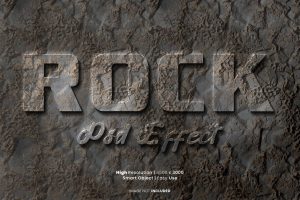 Rock text effect photoshop