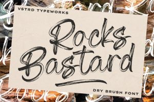 Rocks Bastard – Dry Brush Font