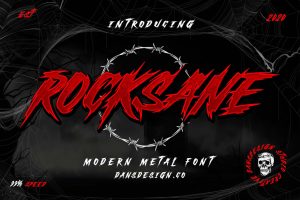 Rocksane Modern Metal Font