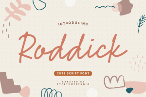 Roddick Cute Script Font