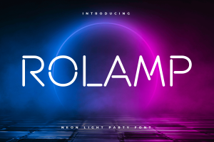 ROLAMP – Neon Light Party Font