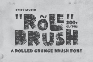 Rolebrush – Rolled Grunge Brush Font