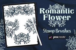 Romantic Flower Stamp Brushes