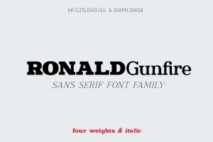 Ronald Gunfire Serif Font Family