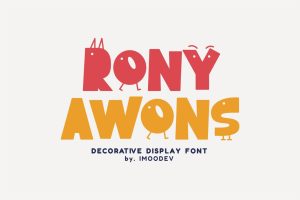 Rony Awons – Kids Font